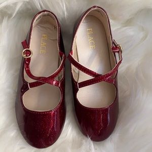 Size 10 kid sparkle red children’s Place shoes